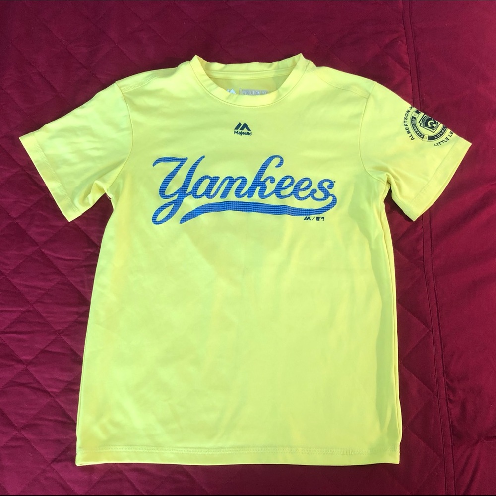 RARE Neon Yankees Little League YTH Jersey - Picture 1 of 3